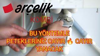 ARÇELİK KOMBİ PETEKLER ISINMIYORSA MUHAKKAK BU YÖNTEMİ DENEYİN PETEKLER CAYIR  CAYIR  YANACAK