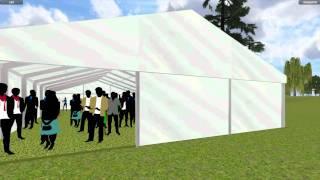 Marquee for country music festival -3D CAD based virtual tour event mockup