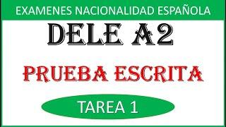 PRUEBA ESCRITA TAREA 1 DELE A2 RESUELTA