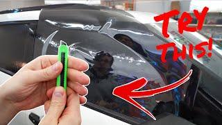 How to Hand Cut Door Window Tint for Beginners  FRONT and BACK