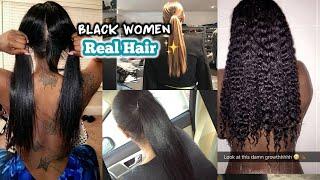 6 Black Celebrity Women With Long And REAL Hair Non-Mixed