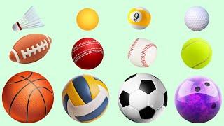 Learn the Names of SPORTS BALLS for Children