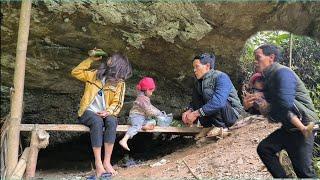 Full videoThe man and the child found and helped the sick woman in the cave