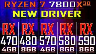 RX 590 vs RX 580 vs RX 570 vs RX 480 vs RX 470  NEW DRIVER  PC GAMES TEST 