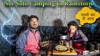 Not Solo Camping In Rainstrom  Camping In Extreme Weather Conditions #raincamping