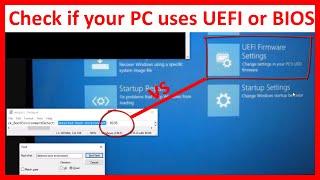 Check if your PC uses UEFI or BIOS