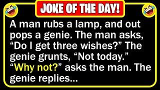  BEST JOKE OF THE DAY - A man was walking along a beach and stumbled upon an old...  Funny Jokes