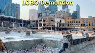 Toronto LCBO former Headquarters Demolition  Sugar Wharf Condos Construction