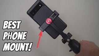 This phone tripod mount is impressively sturdy and easy to use