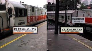 KAI Indonesia DUA KERETA EKSPRES SALING BERTEMU CC 201 92 12 JNG ft KA 337 Rangkas Jaya