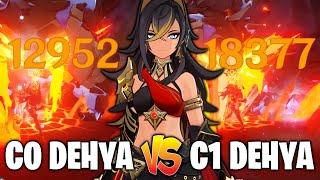 C0 VS C1 Dehya DAMAGE Comparison  Genshin Impact