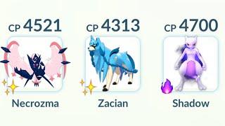 Level 50 Shiny Zacian Shiny Dawn Wings Necrozma Sw Mewtwo Team in Pokemon GO