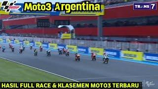 Hasil Full Race Moto3 Argentina 2023 Hari ini - Hasil Race Moto3 Argentina 2023  MotoGP hari ini