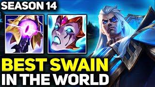 RANK 1 BEST SWAIN IN SEASON 14 - AMAZING GAMEPLAY  League of Legends