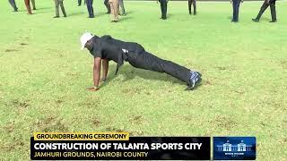 CEREMONY FOR THE CONSTRUCTION OF TALANTA SPORTS CITY JAMUHURI GROUNDS NAIROBI.