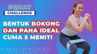 5 Menit Squat Challenge Bokong dan Paha Pasti Kencang Dengan Workout Ini -  Hip Resistance Band