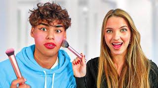 THE GIRLS DO OUR MAKEUP FOR THE FIRST TIME