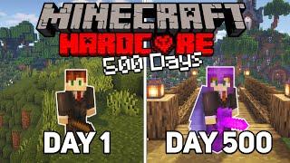 I Survived 500 Days in HARDCORE Minecraft...Heres What I Did..