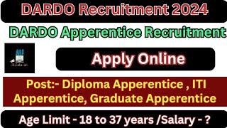 DRDO Recruitment 2024  DRDO Apprentice Recruitment 2024  DRDO Vacancy  Apprentice Recruitment2024