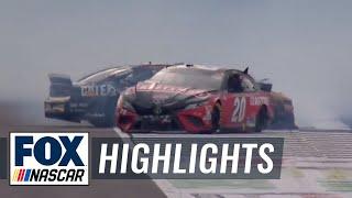 Tyler Reddick collides with Erik Jones for hard crash  NASCAR ON FOX HIGHLIGHTS