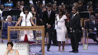 Aretha Franklins grandchildren niece nephew speak at funeral service