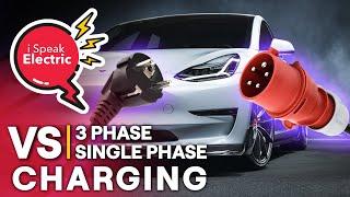 Single Phase VS 3phase Charging  I Speak ELECTRIC