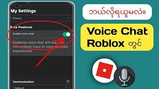 Roblox တွင် Voice Chat ရယူနည်း - အသစ်မွမ်းမံမှု 2024