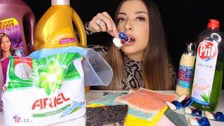 TEMİZLİK MALZEMELERİ YEDİM  Yenilebilir Temizlik Bezi Deterjan Bulaşık TabletTÜRKÇE ASMR MUKBANG