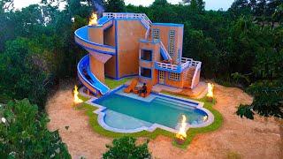 Full Video Building Creative Modern Water Slide Park To Underground Swimming Pool & Villa House