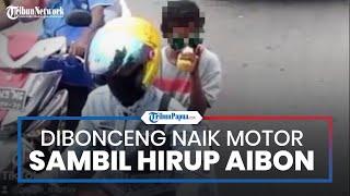 Viral Video Bocah di Manokwari Diduga Hirup Lem Aibon saat Dibonceng Naik Motor Kadinsos Buka Suara