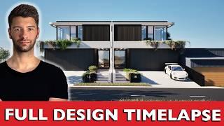 Architect Designs Modern Contemporary Home  Timelapse