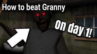 HOW TO BEAT GRANNY ON DAY 1 Easy Horror Game