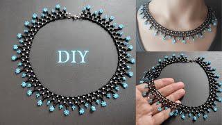 Easy floral beaded necklace how to make a daisy flower necklace beading tutorial