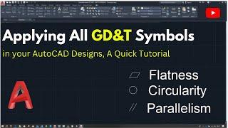 How to add GD &T Symbols in AutoCAD AutoCAD Tutorial