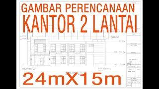 Gambar kerja perencanaan Kantor 2 Lantai di Kawasan Dermaga