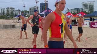 U15 Male Beach Relay - 2024 Youth Queensland Surf Lifesaving Championships