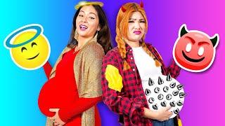 GOOD PREGNANT VS BAD PREGNANT  ANGEL VS DEVIL PREGNANT SITUATIONS BY CRAFTY HACKS PLUS