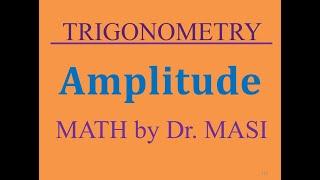 Amplitude in Trigonometric Functions