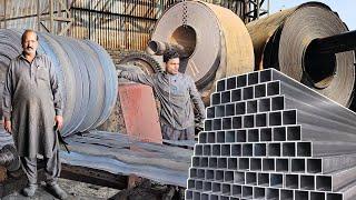 Amazing Manufacturing Process Of Making Square Steel Pipe  How stainless Steel Pipe Is Manufactured