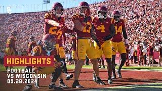 Football USC 38 Wisconsin 21 - Highlights 92824