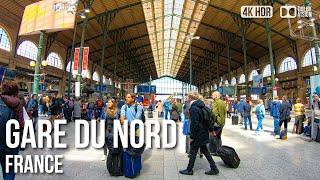 Gare du Nord Paris - Largest Trainstation in Europe -  France 4K HDR Walking Tour