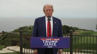 LIVE - Former President Trump addresses media at Trump National Golf Club in Los Angeles CA