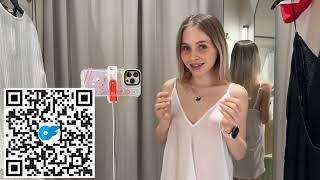 4K Transparent Try on Haul  Sweet white blouse l No Bra