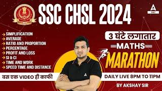 SSC CHSL 2024  SSC CHSL Maths Marathon Class  CHSL Maths Important Topics By Akshay Sir