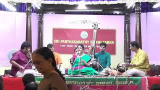 Sriranjani Santhanagopalan l December Music Festival l Sri Parthasarathy Swami Sabha l Dec  2019