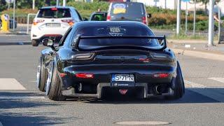 Mazda RX7 Compilation  Accelerations Flames Turbo Sounds ...