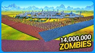 14 MILLION ZOMBIES vs Humanitys Fort - Ultimate Epic Battle Simulator 2 UEBS 2 4K