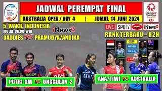 Jadwal 8 Besar Australia Open 2024 Hari Ini Day 4  DADDIES vs PRAMUDYAANDIKA  5 Wakil Indonesia