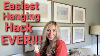 DIY HACK How to hang picture frames the EASY wayPICTURE GRID GALLERY WALL