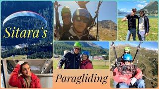 My first paragliding experience at St. Moritz 🪂  Gautam  Sitara Ghattamaneni